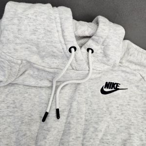 Nike Womens Hoodie Gray With Black Logo Original Sweatshirt Small